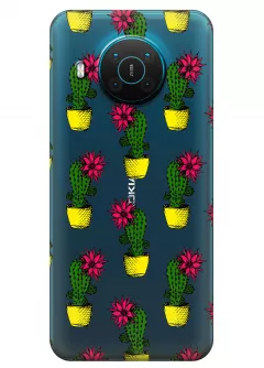 Чехол для Nokia X10 - Кактусы 