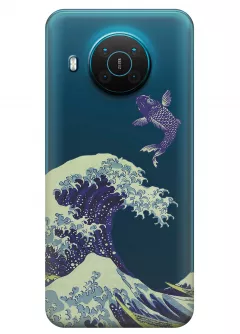 Чехол для Nokia X10 - Волна в Канагаве
