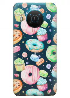 Чехол для Nokia X10 - Пончики