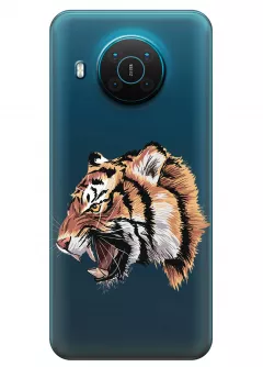 Чехол для Nokia X20 - Тигр