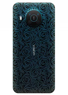Чехол для Nokia X20 - Черные узоры