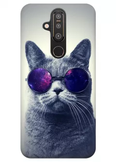 Чехол для Nokia X71 - Кот в очках 