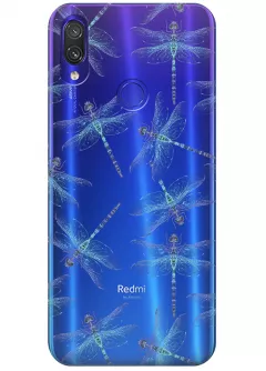 Чехол для Xiaomi Redmi Note 7S - Голубые стрекозы