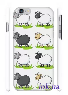 Чехол на iPhone 6 - Счастье в овечках