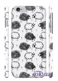 Чехол на iPhone 6 - Рисованные овечки
