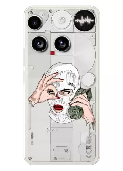 Силиконовый чехол для Nothing Phone 3 - Маска с пачкой валюты