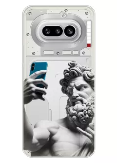 Nothing Phone (4a) чехол силиконовый с дизайнерским рисунком искусства - Статуя 25