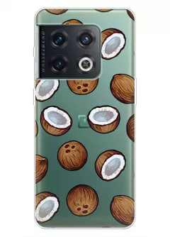 Чехол силиконовый для OnePlus 10 Pro с рисунком кокосов