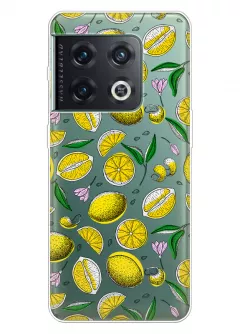 Чехол для OnePlus 10 Pro с вкусными лимонами из прозрачного силикона