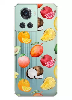 Чехол для OnePlus 10R с картинкой вкусных и полезных фруктов