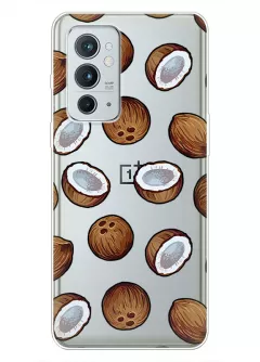 Чехол силиконовый для OnePlus 9RT 5G с рисунком кокосов