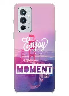 Чехол для OnePlus 9RT 5G из силикона с позитивным дизайном - Enjoy Every Moment