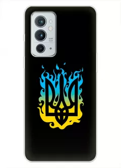 Чехол на OnePlus 9RT 5G с справедливым гербом и огнем Украины