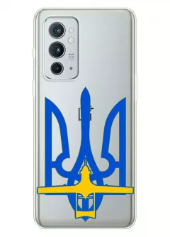 Чехол для OnePlus 9RT 5G с актуальным дизайном - Байрактар + Герб Украины