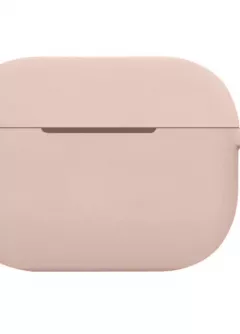 Силиконовый футляр New с карабином для наушников Airpods Pro, Розовый / Pink Sand