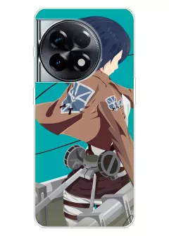 OnePlus Ace 2 Pro чехол - Атака на титанов Attack on Titan Микаса Аккерман вид сзади вектор-арт