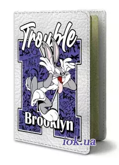 Яркая стильная обложка на загранпаспорт и обычный паспорт Украины — Trouble Brooklyn