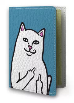 Обложка для заграничного паспорта - Кот с факами