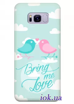 Чехол для Galaxy S8 - Влюблённые птички