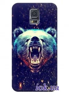 Чехол для Galaxy S5 Plus - Яростный медведь