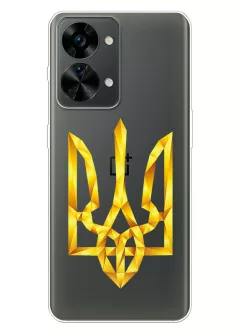 Чехол для OnePlus Nord 2T 5Gиз прозрачного силикона - Герб Украмны из фигур
