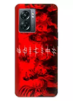 OnePlus Nord N300 чехол из силикона - Наруто в красных тонах