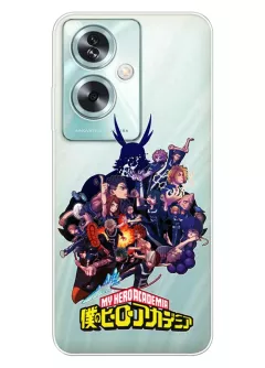Чехол для ВанПлюс Норд Н30 СЕ Герои My Hero Academia из прозрачного силикона