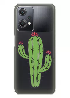 Чехол для OnePlus Nord CE 2 Lite 5G с рисунком на прозрачном силиконе - Тропический кактус