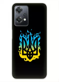 Чехол на OnePlus Nord CE 2 Lite 5G с справедливым гербом и огнем Украины