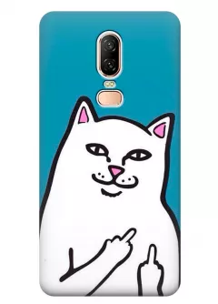 Чехол для OnePlus 6 - Кот с факами