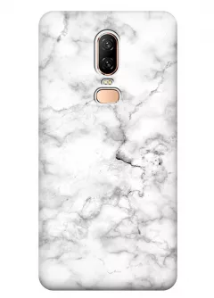 Чехол для OnePlus 6 - Белый мрамор