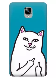 Чехол для OnePlus 3T - Кот с факами