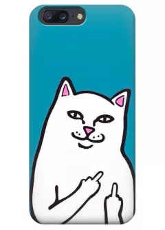 Чехол для OnePlus 5 - Кот с факами