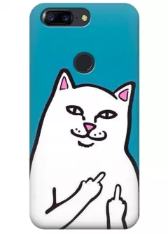 Чехол для OnePlus 5T - Кот с факами