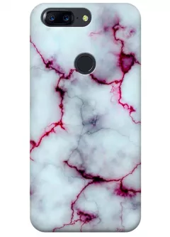 Чехол для OnePlus 5T - Розовый мрамор