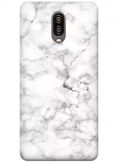 Чехол для OnePlus 6T - Белый мрамор
