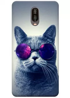 Чехол для OnePlus 6T - Кот в очках