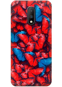 Чехол для OnePlus 7 - Красные бабочки