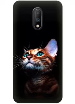 Чехол для OnePlus 7 - Зеленоглазый котик