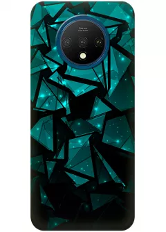 Чехол для OnePlus 7T - Зелёная геометрия