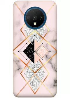 Чехол для OnePlus 7T - Мраморная геометрия