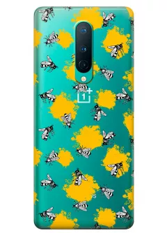 Прозрачный чехол на OnePlus 8 - Пчелы