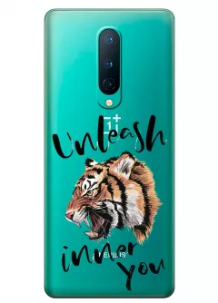 Прозрачный чехол на OnePlus 8 - Тигр