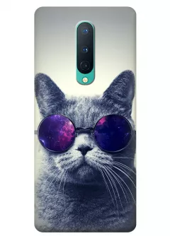 Чехол для OnePlus 8 - Кот в очках