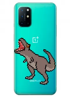 Чехол для OnePlus 8T - Пиксельный динозавр