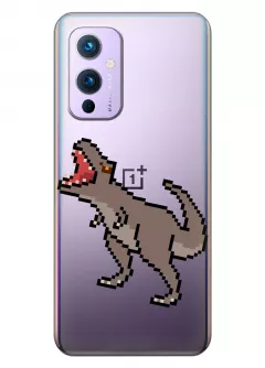 Чехол на OnePlus 9 - Пиксельный динозавр