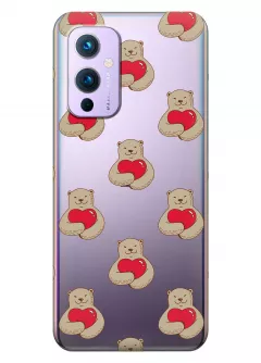 Чехол на OnePlus 9 - Влюбленные медведи