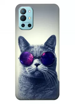 Чехол на OnePlus 9R - Кот в очках