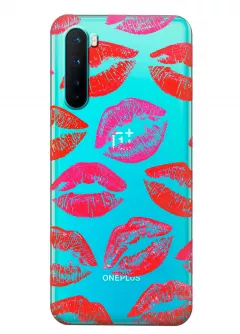 Прозрачный чехол для OnePlus Nord - Поцелуи