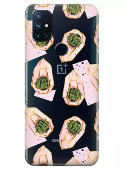 Чехол для OnePlus Nord N10 - Кактусы в колбе